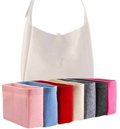 Generic Xoppia Taschen-Organizer, kompatibel mit YSL Le 5 À 7 Soft Hobo (klein), Filztascheneinsatz für Handtasche, Tascheneinsatz für Damen, Tragetaschen (Schwarz, Stil A)