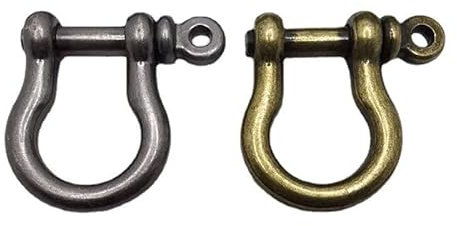 ZoRHac Manille en Acier Inoxydable, Petite Manille, 1 pièces en Acier U Ancre Manille Vis Broche Paracorde Inoxydable Noir Bracelet Boucle extérieur Survie Corde Outils raccords(Style 1)