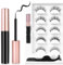 Pestañas Postizas Magneticas, 5 Pares Pestañas Magneticas Reutilizables, Pestañas Postizas Naturales 3D con Delineador de Ojos y Pinzas Magnéticas Impermeables, Aspecto Natural y Larga Duración
