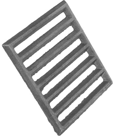 HAWILLOSCH Heavy Duty Rectangular Cast Iron Bbq Grill Grate 14x15cm for Outdoor Cooking Fire Pit and Charcoal Grill Accessories, High Temperature Resistant Portable Rack for Camping and Wood Stove