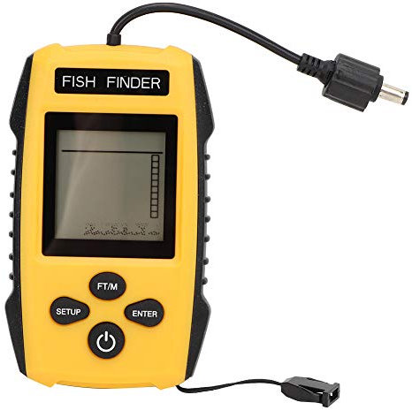 Tragbarer Fischfinder, Tragbarer Fischfinder mit LCD-Display und Sonarsensor, Erkennt Wassertiefe, Fischstandort, Fischgröße, Unkraut, Sand, Steine ​​auf Dem Meeresboden, 100 M