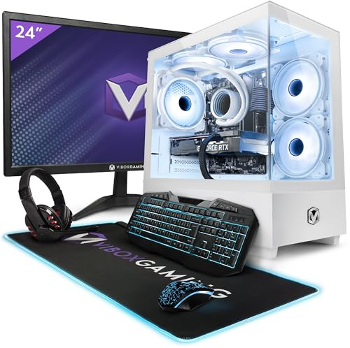 Vibox III-228 Gaming PC Bundle • Intel Core i5 11400F 6-Core • Nvidia RTX 5060 8GB • 16GB RAM • 1TB SSD • Windows 11 • 23 Monitor • WiFi