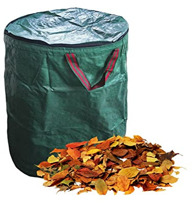 LYVQZPWLRGarten Müllsäcke, 1er-Pack 60L/100L 106L/120L/272L/300L/400L/500L Gartenabfallsäcke mit Deckel, großer Gartensack mit Griffen(400l)