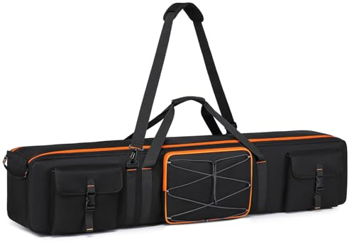 GOTECH Tripod Carrying Case,50 Inch Tripod Light Stand and Photography Lighting Kit Bag,Photo Studio Equipment Large Carrying Bag with Removable Padding,for Tripods,Monopods,Speaker Stands,Mic Stand