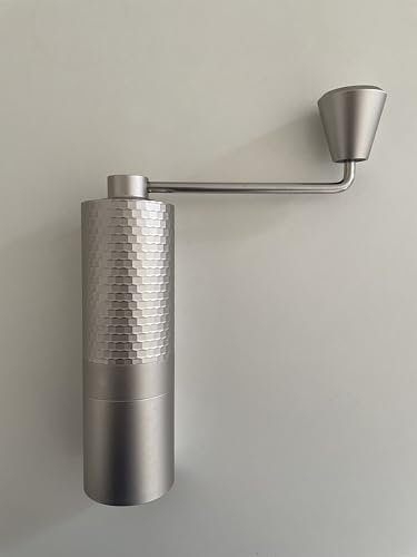 ELMWAY Honeycomb Manual Coffee Grinder by ELMWAY – Premium 5-Star Stainless Steel Burr, Full Metal Body, Dual Bearings, Magnetic Handle & Internal Grind Adjustment