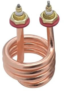 KEBLIN 1pc 220V/380V 2500w Electric Distilling Heating Element Spiral Heater Tube Immersion Water Tubular Heater Element(Copper,380V 2.5KW)
