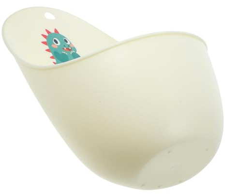FRCOLOR Urinario de Entrenamiento para Niños Pequeños Varones, Diseño de Dibujos Animados, Colgante y Ligero, Material Seguro, Adecuado para Baño Infantil, Ahorro de Espacio, Beige