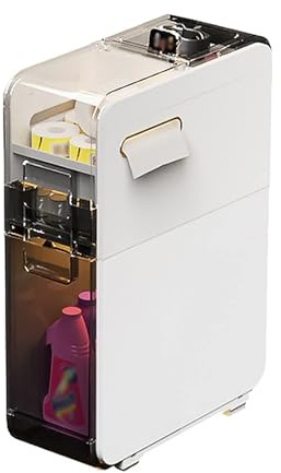 Failjierue Schmaler Badezimmer-Aufbewahrungsschrank mit Schublade und Rollen – Schmaler Rollwagen für die Toilette, freistehender Eckschrank aus Kunststoff – platzsparendes Regal(2-Tiers)