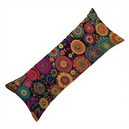 Federe Cuscino Letto 30 x 90 cm, Cuscini per Divano in Lino Cotone Morbida e Traspirante, Mala Copricuscino Letto con Cerniera Invisibile Federe Cuscini per Decorativi Camera da Soggiorno Fiore Q-688