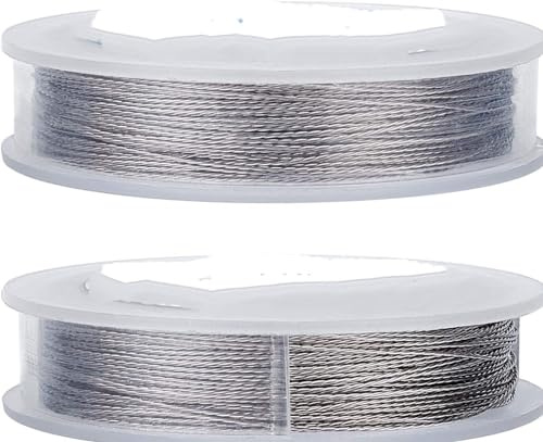 Koppartråd för trådlindning, Smycketråd, 0,5 mm 3 trådar Twist Rostfri ståltråd 25m/27 Yard 304 Bead String Wire for Halsband Armband