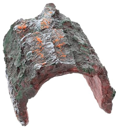 Abaodam Cachette pour Reptiles Résine Multifonction Abri et Plateforme pour Tortues Terrestres Décor et Résistant Aux Taches pour Terrarium
