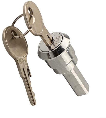 Inserto de bloqueo de caja de herramientas para cajón y armario para herrajes de acero inoxidable con mecanismo de enlace, plateado, juego de 1