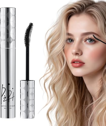 ARYIMYDP Mascara Noir Volume et Longueur, Brosse Courbée pour Cils Recourbés et Séparés, Résistant à l'Eau et aux Larmes, Tenue Longue Durée sans Faux Cils, Effet Naturel à Intense en un Seul Gest