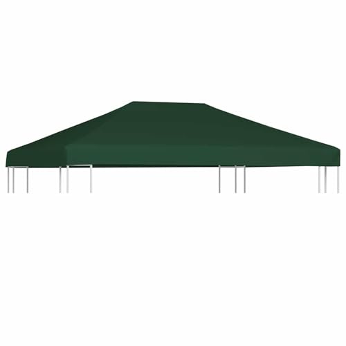 SPORTSENS Copertura Superiore per Gazebo, Tessuto Poliestere Resistente con Rivestimento PVC 310 g/m², 4x3m Verde for Uso Esterno in Giardino o Terrazza