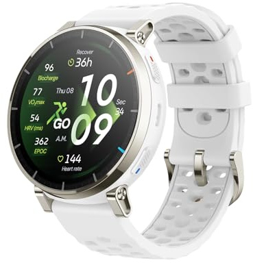 Amazfit Active 3 Premium Reloj Inteligente GPS Running, 45mm, Pantalla AMOLED 1,32 Zafiro, Batería de 12 Días, 4 GB Almacenamiento, NFC, Mapas Offline, 170+ Deportes, Smartwatch para Android iPhone