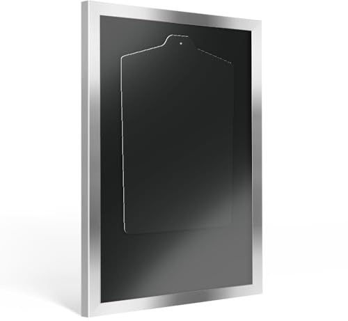 Bildershop-24 Trikotrahmen RahmBig für Erwachsene Silber glanz 80x100cm inklusive Einleger in Schwarz
