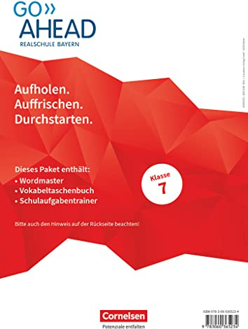 Go Ahead 7. Jahrgangsstufe. Realschule Bayern - Arbeitshefte Wordmaster, Vokabeltaschenbuch und Schulaufgabentrainer (Im Paket)