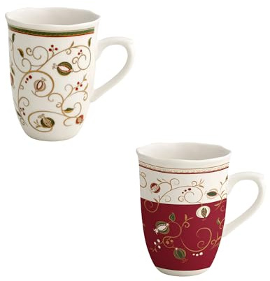 BRANDANI Set di 2 Tazze (Mug) in Porcellana Collezione Tempo di Festa Art. 53272