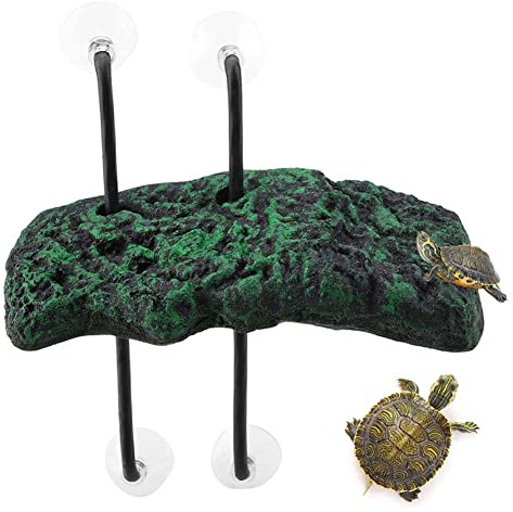 Turtle Dock Schildkröte Schwimmende Plattform Turtle Aal Plattform Automatische Floating Turtle Pier Terrapin Dock Aquarium Zubehör Terrarium Tank Ornament mit Saugnapf (S)
