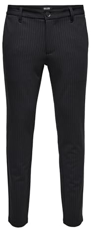ONLY & SONS Chino byxor ONSMARK föryngrar chinobyxor, Svart (Black), 34W / 32L