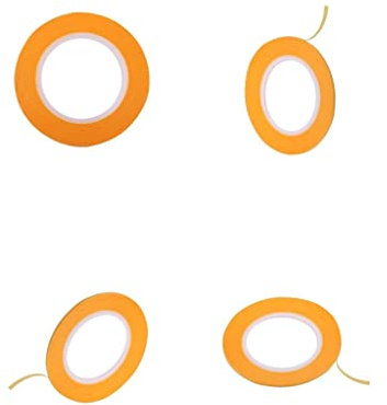 4 Pack 2mm Masking Tape - Painters Tape for arts and crafts, Labeling or - Art Supplies for Kids 2mm