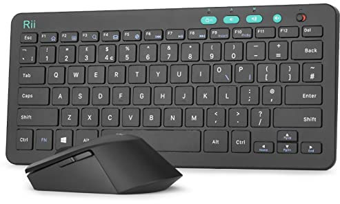 Wireless Keyboard and Mouse Set, Keyboard and Mouse with Ultra-slim Size UK Layout Compatible with PC, Laptop, Computer, Windows for Office Home Work