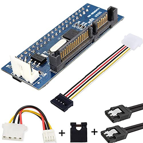 Youmile Adattatore femmina PCBA IDE/PATA 40 pin da disco a adattatore femmina SATA Convertitore PCBA con cappuccio e cavo, per desktop e disco rigido da 3,5 