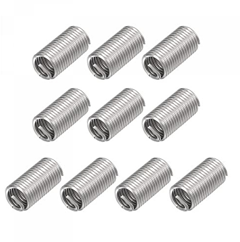 uxcell 10pcs Wire Thread Inserts 7/16-14 UNC 3D(1-5/16) 304 Stainless Steel Helical Type Coiled Thread Repair Kit Wire Screw Threaded Sleeve Sheath for Mechanical Equipment