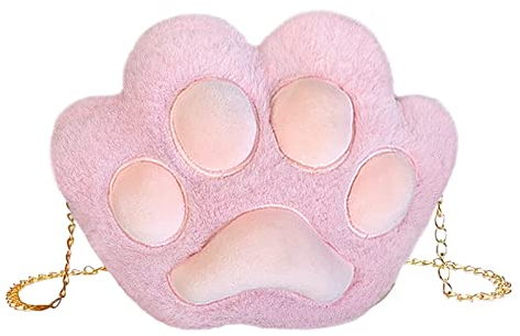 FakeFace Kinder Mini Plüsch Umhängetaschen, Mädchen Kleinkind Handtasche, Flauschige Katze Geldtasche, Geldbörse für Schlüssel, Karten, Telefone, Handtasche, süße Geschenk