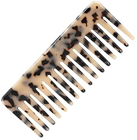Large Wide Tooth Comb for Curly, Thick Wavy Hair - Wet or Dry - Anti Static - No Handle Detangler