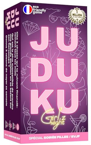 JUDUKU Jeux de société Girl'z Night - Jeux EVJF - Bride to be - Accessoire EVJF - Idée Cadeau EVJF - Enterrement de Vie de Jeune Fille - Jeu de Société