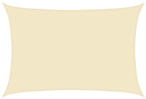 HIGSOSE Voile d'ombrage Rectangulaire Crème 7x5 m PEHD Respirant 90% de Protection Contre UV Parasol de Patio Créez Petit Abri Tous Espaces d'extérieur pour Jardin Terrasse Balcon