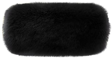 Asudaro Winter Warme Wrist Band Cuffs Wärmer Handschuhe Faux Fell Pelz Stulpen Armstulpen Fell Stulpen Damen Pulswärmer Pelz Kunstfell Fellstulpen Manschetten Pulswärmer für Damen Mädchen Schwarz