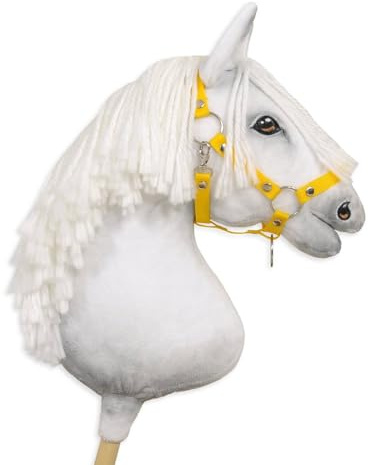 Verstellbares Halfter für Hobby Horse A3. Set ohne Pferd. Gelb.