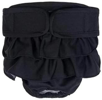 BePetMia Waschbare Windeln für Hunde, Wiederverwendbare Hundewindeln, Umweltfreundliche Damenbinden Höschen, Hygiene-Unterhose für Hunde in Hitze (XXL: 70-83cm, Schwarz)