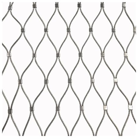 Yoeoefuo Hühnerzaun Hasendraht Kaninchendraht 1x10m 2x10m 3x10m Flexibel 304 Edelstahl Drahtseil Netz 2mm Tierische Barriere Gartennetze Kabelbalustradennetz Pflanzenkletternetz Maschendraht (Color :