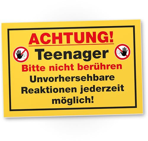 DankeDir! Teenager - Kunststoff Schild 30 x 20 cm - Geschenkidee Teenie Spruch Zimmer Türschild Jungen & Mädchen Jugendzimmer - Dekoration Deko Geschenk Idee Jugendliche Tür Deko Geburtstag