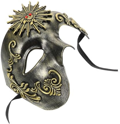 Alipis Masque Vénitien Demi-visage Pour Fête Et Carnaval Accessoire Décoratif Pour Hommes Et Femmes Masque De Mascarade Pour Mardi Gras