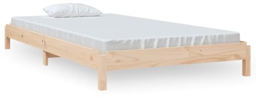 HEFZGDB Stapelbett 100x200 cm Massivholz Kiefer Single Bed Bettgestell Doppelbett Bettrahmen für Gästezimmer Wohnbereich Schlafzimmer Herberge