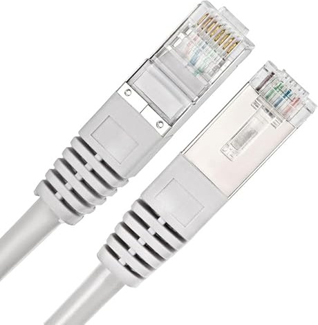 CHB Communications 8 Meter Cat6 FTP Copper Ethernet Data Cable - RJ45 LAN High-Speed Network Patch Lead - Shielded For Upto 10Gbps (8 Meter)