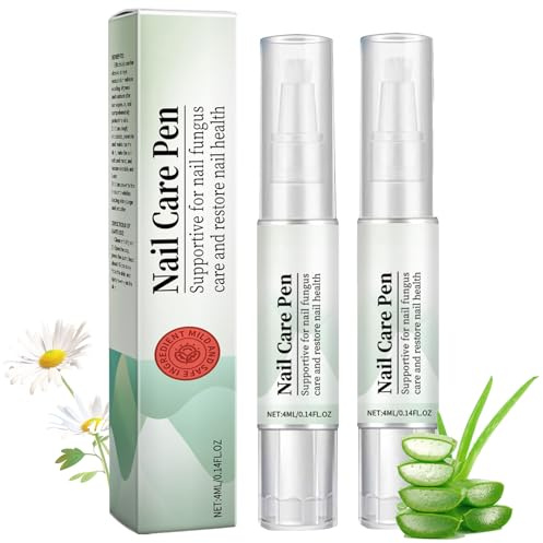 2PCS Nail Care Pen, Fungal Nail Treatment Pen, Toenail Fungus Treatment Oil, Antifungal Nail Polish, Nail Care Applicator, Nail Strengthener With Tea Tree Oil, Vitamin E & Aloe Vera