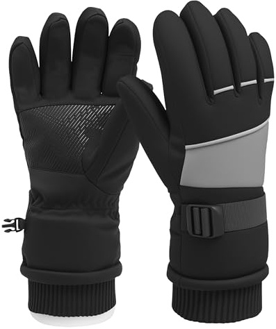 PAABOW Handschuhe Herren Damen,Winterhandschuhe,wasserdichte Warme Touchscreen Handschuhe Winter,Skihandschuhe Fahrradhandschuhe für Reiten Laufen Motorrad Wandern Radfahren (M)