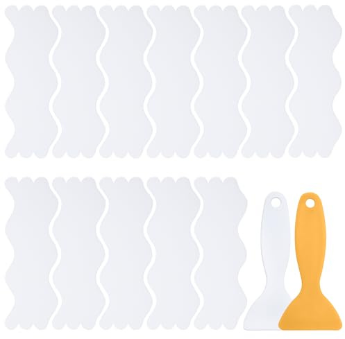 FcaecY 36 Pcs Non Slip Bath Stickers, Non Slip Shower Stickers Transparent Self-Adhesive, Anti Slip Bath Stickers for Tub, Stairs, Room, Slippery Surfaces(20mm * 200mm)