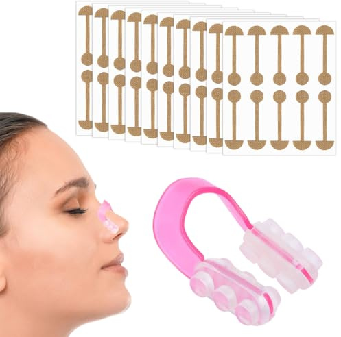 KIRZAX 10 Nasenaufkleber+1PCS Nose Shaper Lifter Clip,Nose Clip Nasenclip,Kreieren Sie eine perfekte Nasenform