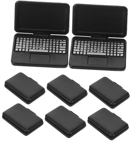 Beaupretty 8pcs Miniature Foldable Laptops for Dollhouse Accessories with Open-close Function Educational Pretend Play and Creativity Boosting for Mini Doll House Laptop Roleplaying