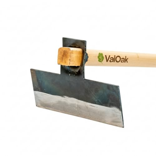 Valoak Zappa Tipo Raspafango da Giardinaggio | Manico in Legno di Faggio da 110 cm | Lama in Acciaio da 10x30 cm | Made in Italy