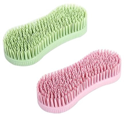 2 farbenfrohe Silikon-Pferdepflegebürsten – Langlebige Massagegeräte for Pferde zur effektiven Reinigung und Pflege(A(30cm))