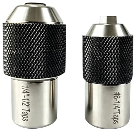 2pcs 3/8Inch Drive Tap Holder 3/8 Extension Rod Socket Clamp Head Magnetic Taps Sockets for Taps Reamers Screw Extractors