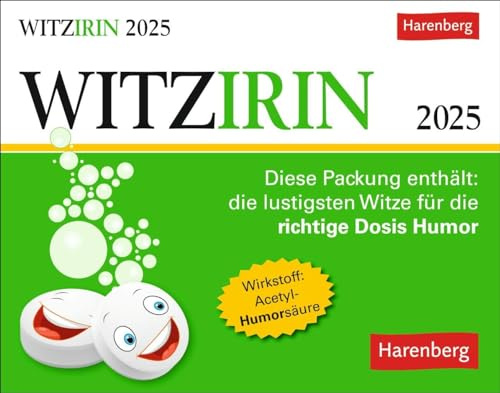 Witzirin Tagesabreißkalender 2025 - Diese Packung enthält: die lustigsten Witze für die tägliche Dosis Humor: Lachen ist die beste Medizin: Tägliche ... Tischkalender 14 x 11 cm mit Humor