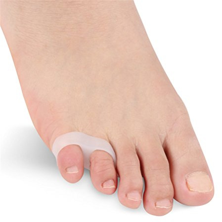 Boowho 1 par hallux-valgus silikon dubbelring barn tåspridare mjuk och bekväm spridningskorrigerare